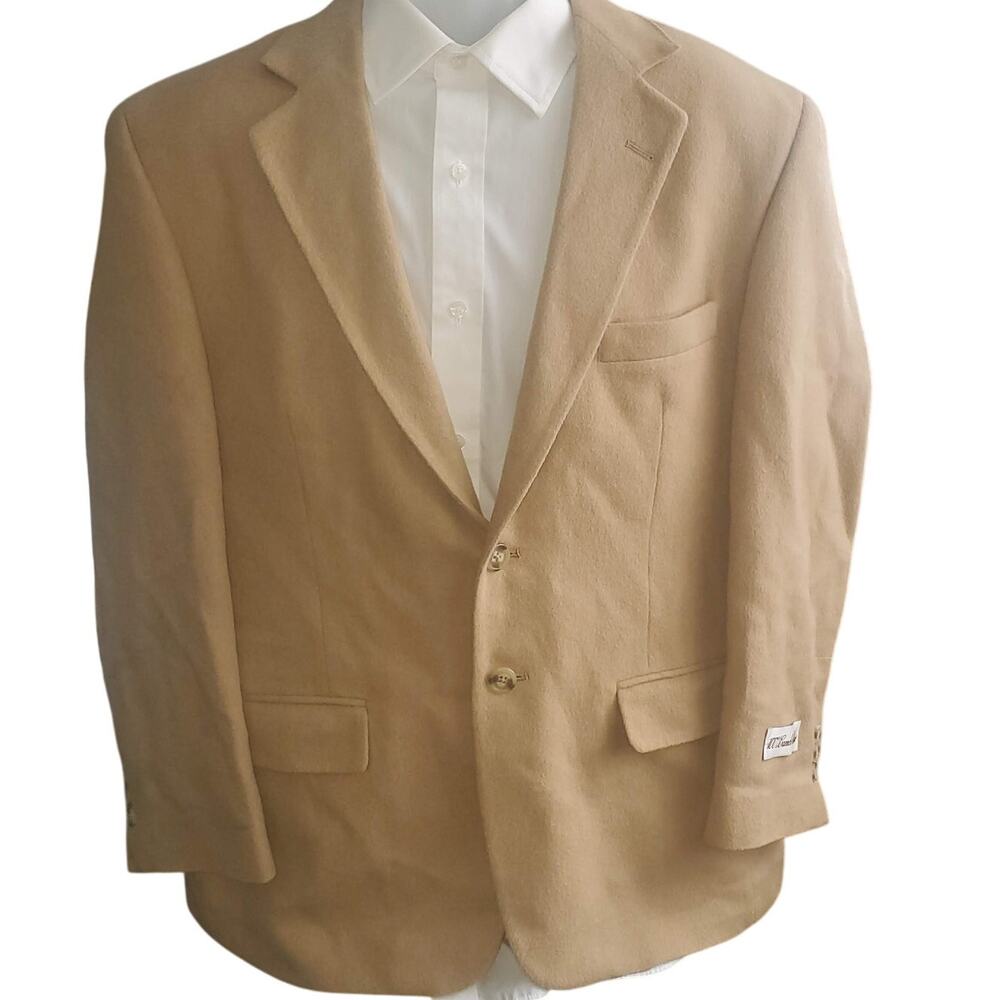 Vintage Deadstock 42S Hardwick Tan 100% Camel Hair Blazer Sport Coat USA FLAWS